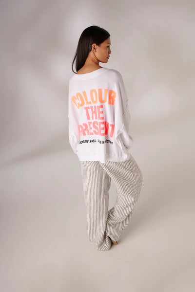 Liv Bergen Sweater Organic in optic white