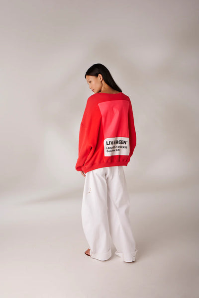 Liv Bergen Baggy Pants Wit met Print