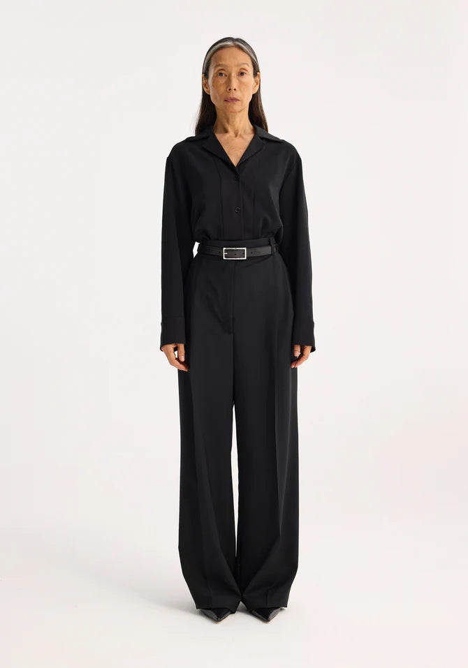 high-waist tailored trousers