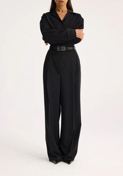 high-waist tailored trousers