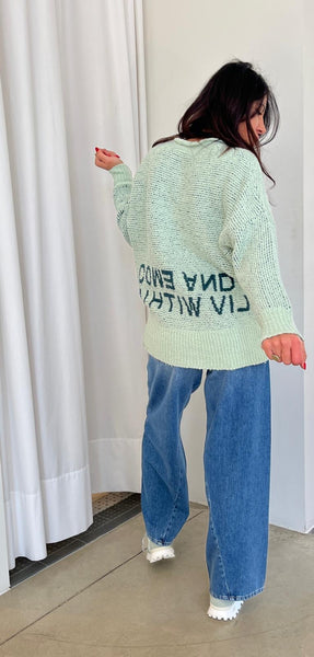 Liv Bergen destressed toffee sweater