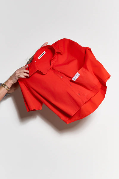 Coco Y Maria La Camisa Nina Rood Cropped Blouse