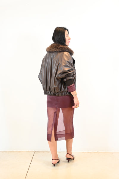 Bruine Trench met Afneembare Kraag