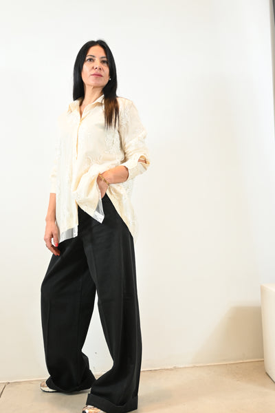 Kanten blouse Pizzi crème