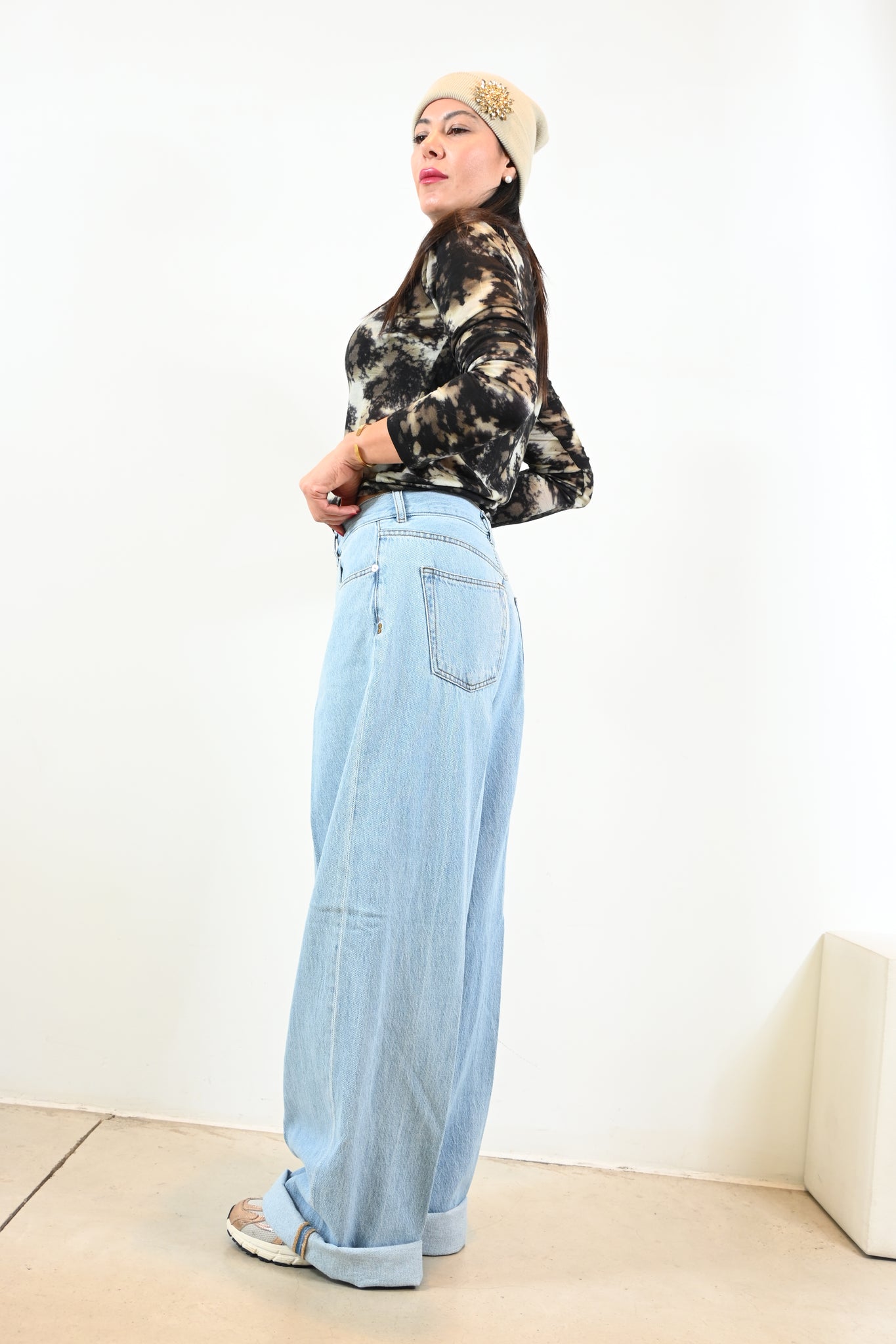 Nine in the Morning Gea Jeans – Blauwe denim