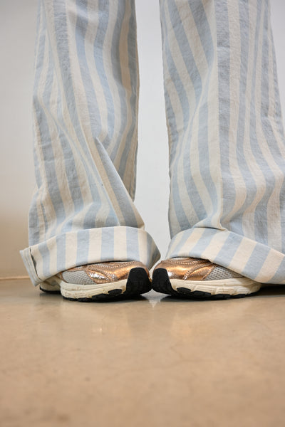 Nine in the Morning Nadia Palazzo jeans – blauw/beige met strepen