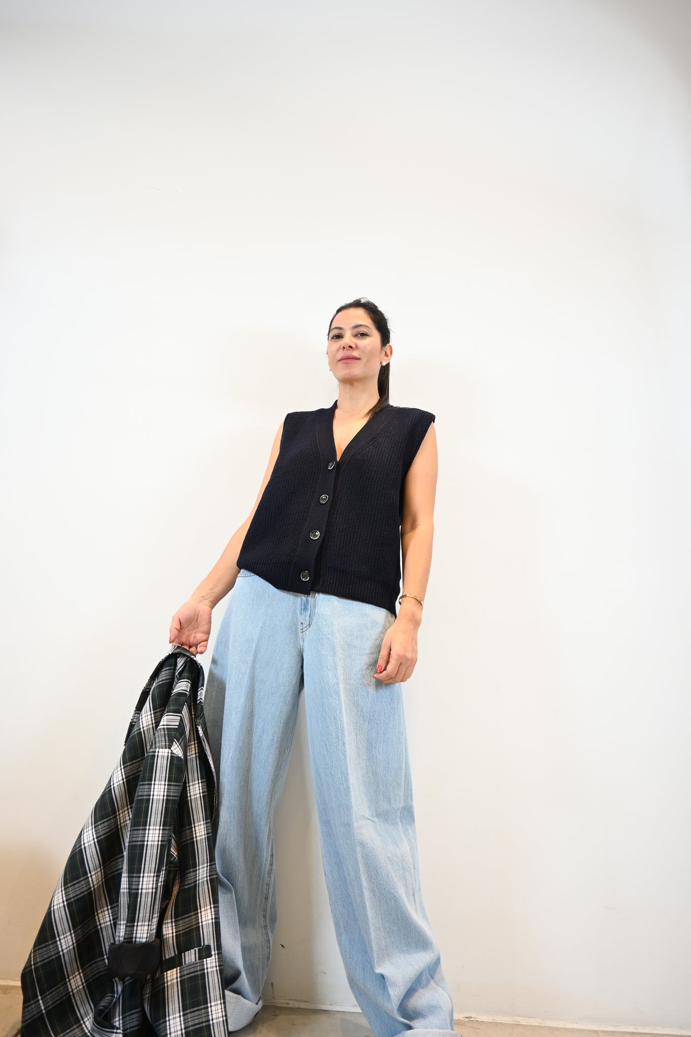 Nine in the Morning gilet Riley donkerblauw