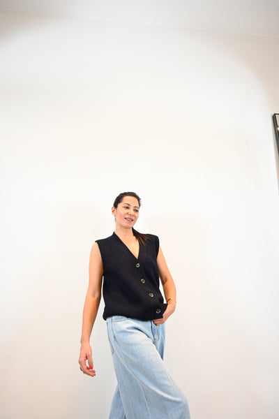 Nine in the Morning gilet Riley donkerblauw