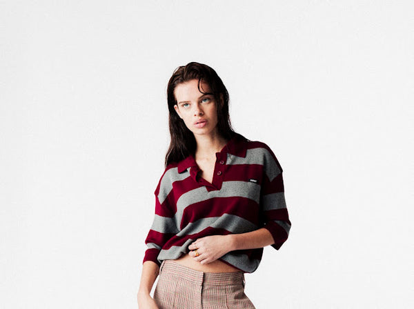 Bordeau Pull met strepen