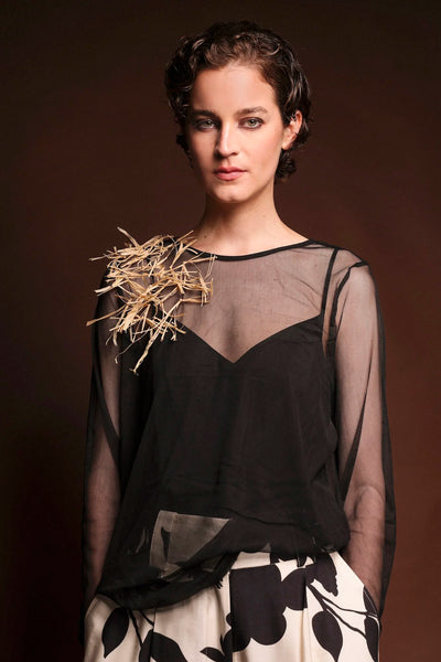 Transparante Top – Zwart