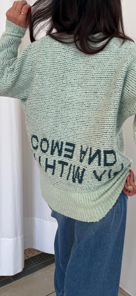 Liv Bergen destressed toffee sweater
