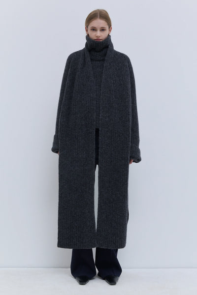 Christian Wijnants Keleko Chunky Rib Cardigan Anthracite