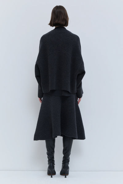 Kikki Round Sleeve Sweater Charcoal