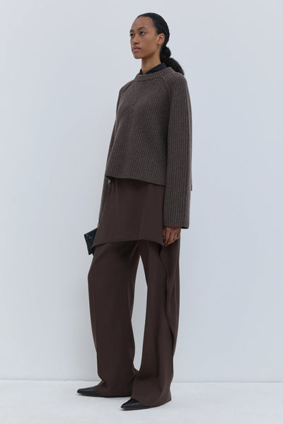 Christian Wijnants Kismia Crossed Rib Sweater Yak Melange
