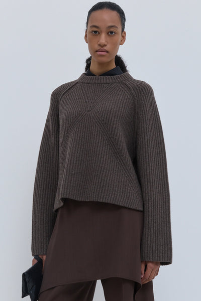 Christian Wijnants Kismia Crossed Rib Sweater Yak Melange