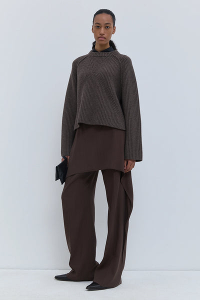 Christian Wijnants Kismia Crossed Rib Sweater Yak Melange