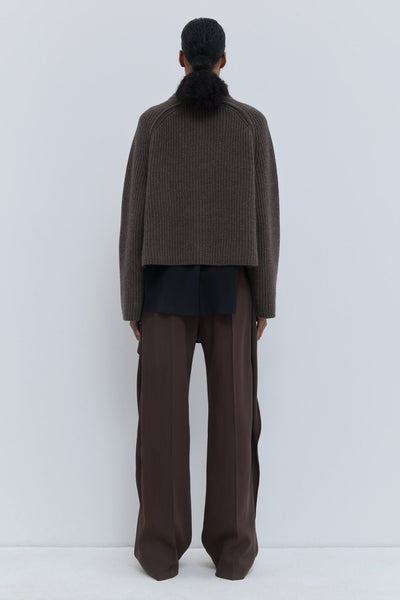 Christian Wijnants Kismia Crossed Rib Sweater Yak Melange