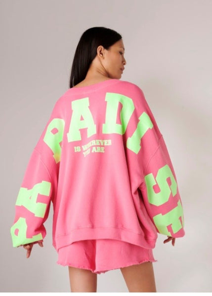 Roze Oversized Sweater Paradise – Liv Bergen