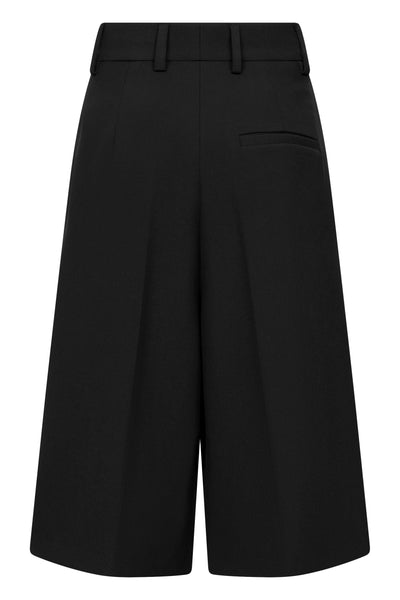Rossi Devin Fluid Cade Zwart Wide-leg Bermuda Shorts