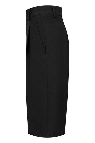 Rossi Devin Fluid Cade Zwart Wide-leg Bermuda Shorts
