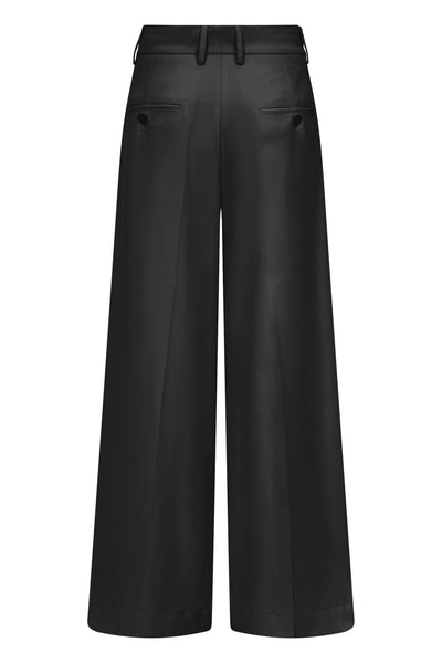 Rossi Ivon Fluid Cade Zwarte Wide-Leg Trousers