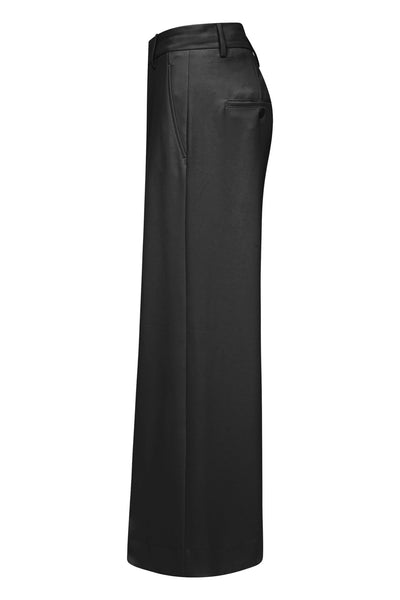 Rossi Ivon Fluid Cade Zwarte Wide-Leg Trousers