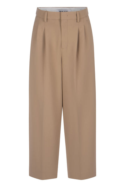 Rossi Noa Crop Plooitrousers – beige