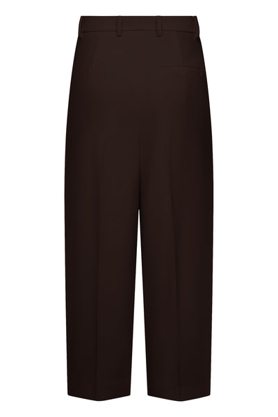 Rossi Noa Crop Pleated Trousers Bruin