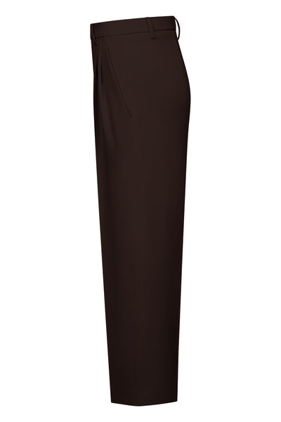 Rossi Noa Crop Pleated Trousers Bruin
