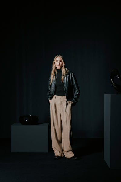 Rossi Noa Wide-Leg Plooitrousers – Cashmere Touch