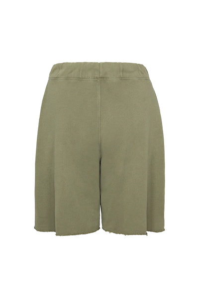 Liv Bergen Vintage Shorts Olive met Opgestikte Zakken