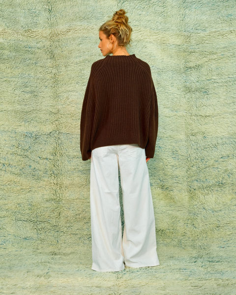 Sea Me Happy Baker Jumper Dark Brown