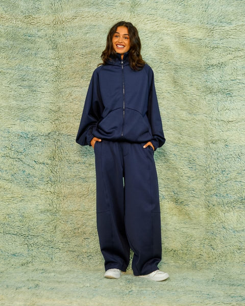 Semehappy Eddie Zip Up Track – Midnight Blue