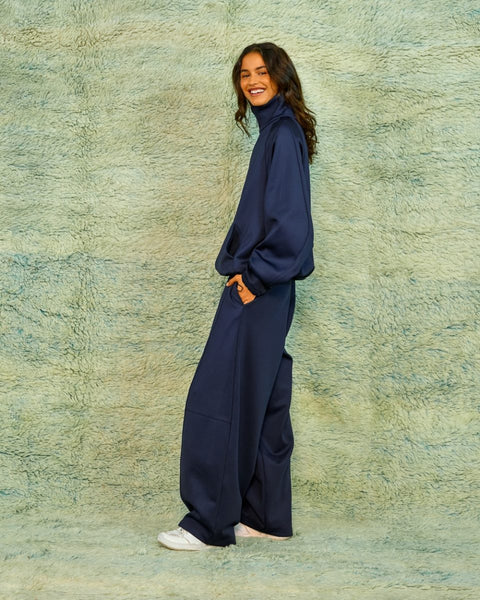 Semehappy Eddie Zip Up Track – Midnight Blue