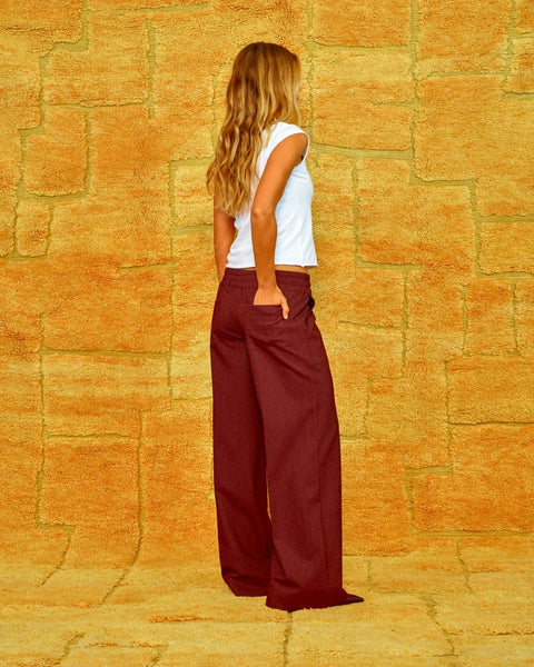 Seamehappy Honey Pants Soft Denim – Bordeaux