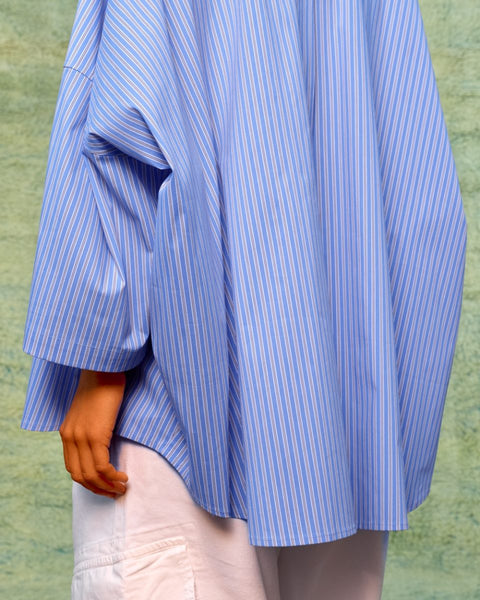 Sea Me Happy Jada Shirt Cotton Striped Blue