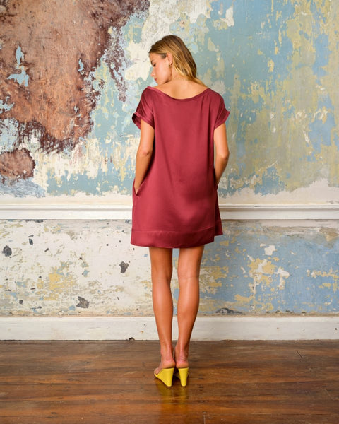 Sea Me Happy Kadiya Dress – Satin Crepe Cacao