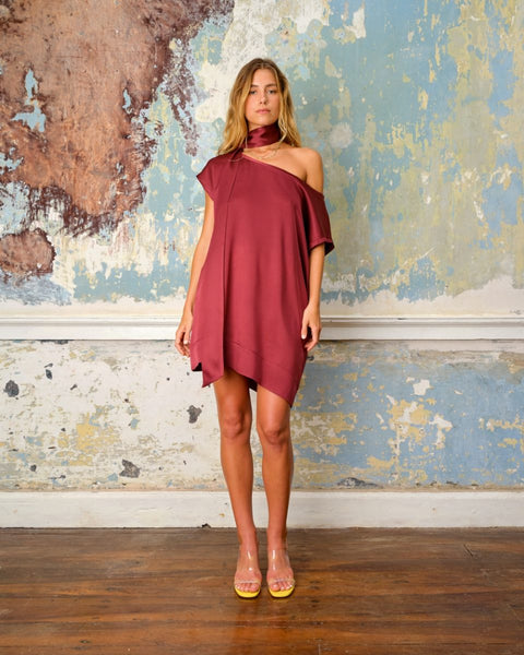 Sea Me Happy Kadiya Dress – Satin Crepe Cacao