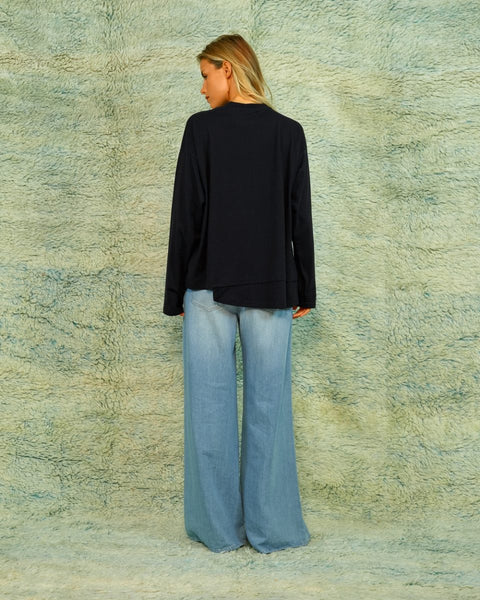 Seamehappy Oliver Tee Long Sleeve Zwart