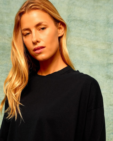 Seamehappy Oliver Tee Long Sleeve Zwart