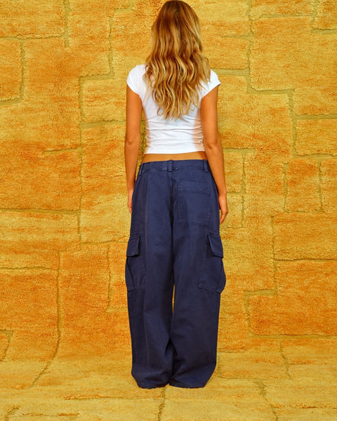 Sea Me Happy Romeo Baggy Pants Twill Navy Blue