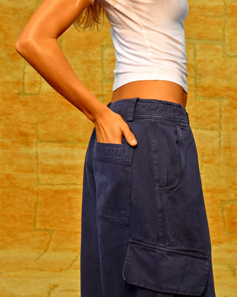 Sea Me Happy Romeo Baggy Pants Twill Navy Blue