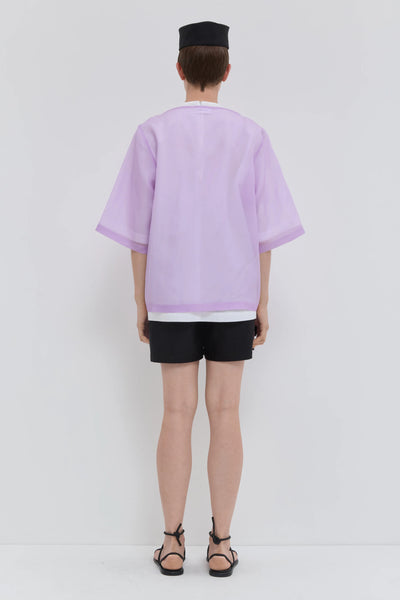 Christian Wijnants Tuli Silk Organza Top Roos