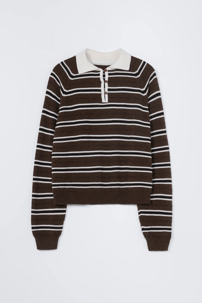 Cordera Merino Wool Striped Polo