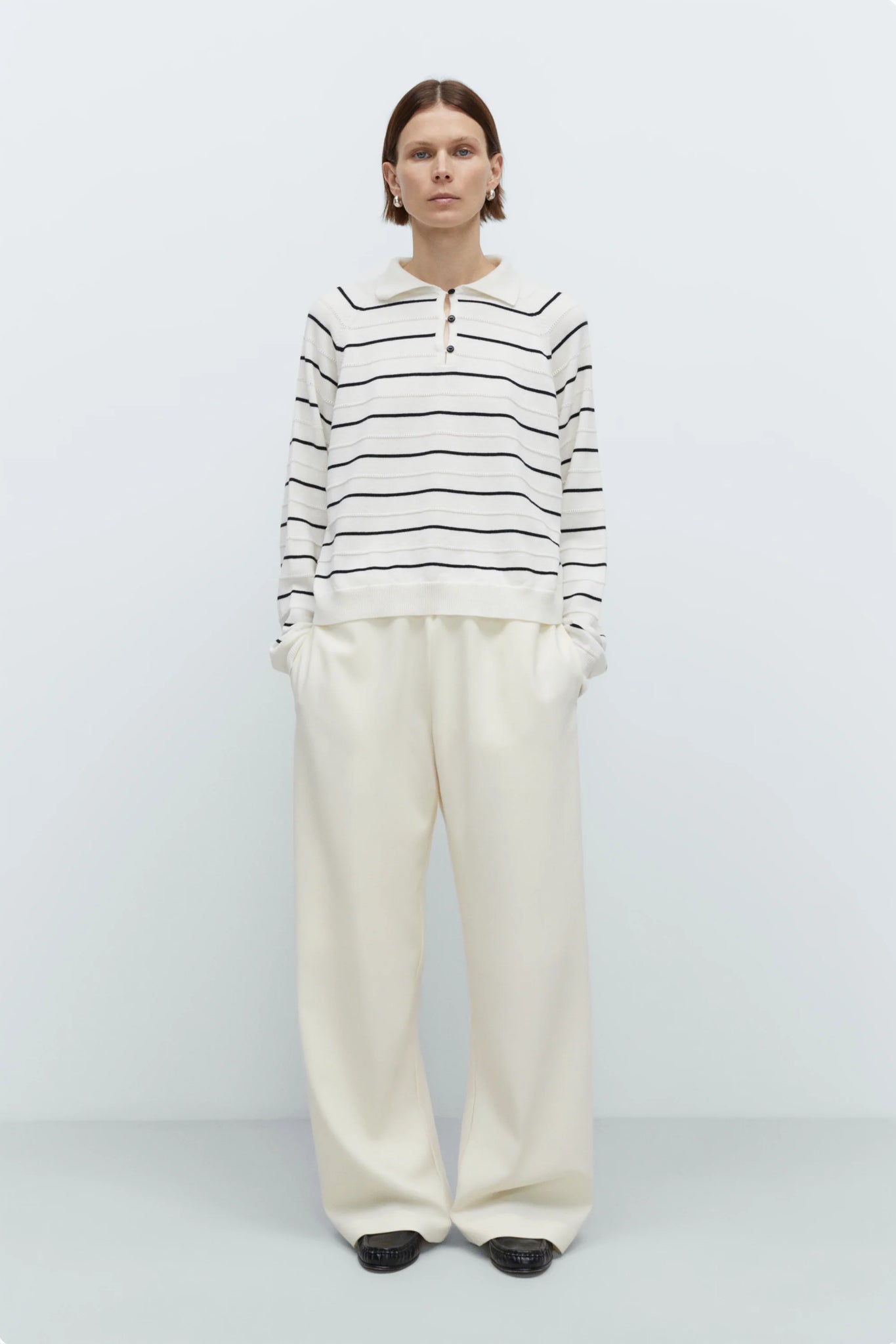 Cordera Merino Wool Striped Polo