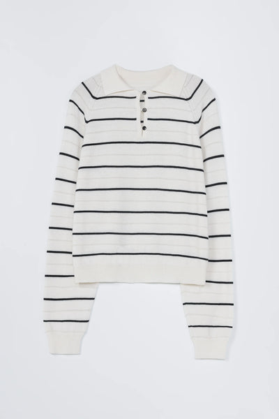 Cordera Merino Wool Striped Polo