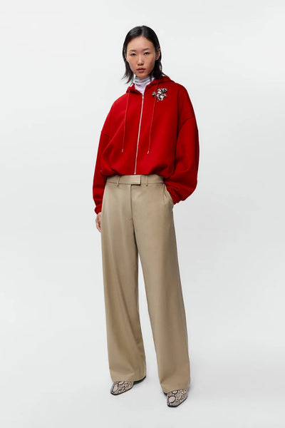 Cordera Low Rise Virgin Wool Pants Beige