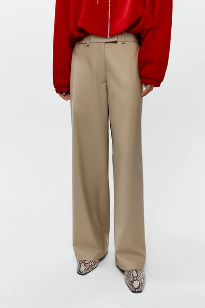 Cordera Low Rise Virgin Wool Pants Beige