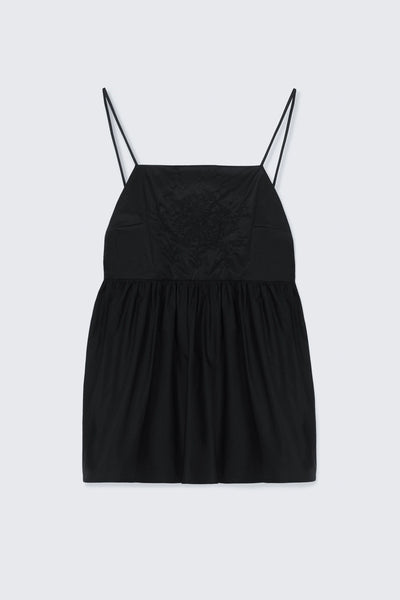 Cordera Zwarte Cotton Embroidered Top