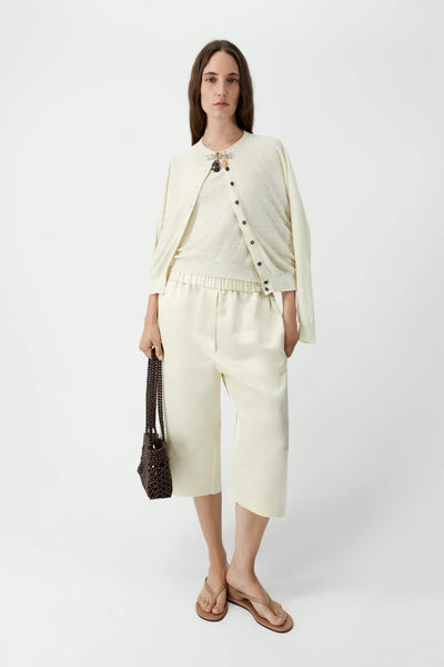 Cordera Vanille Satin Capri Pants